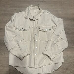 Denim oversized shacket